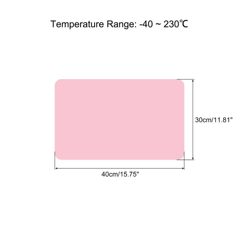 2pcs Silicone Baking Mat, Heat Resistant Non-Slip Table Place Mats - Pink