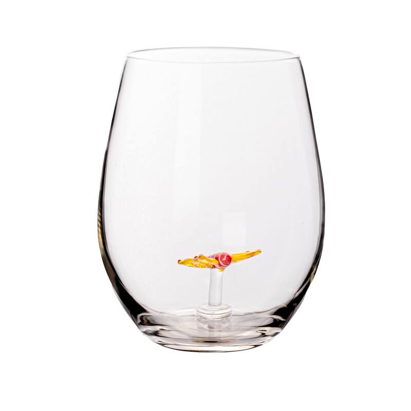 Stemless Wine Glass Set - 3.5"L x 3.5"W x 4.8"H