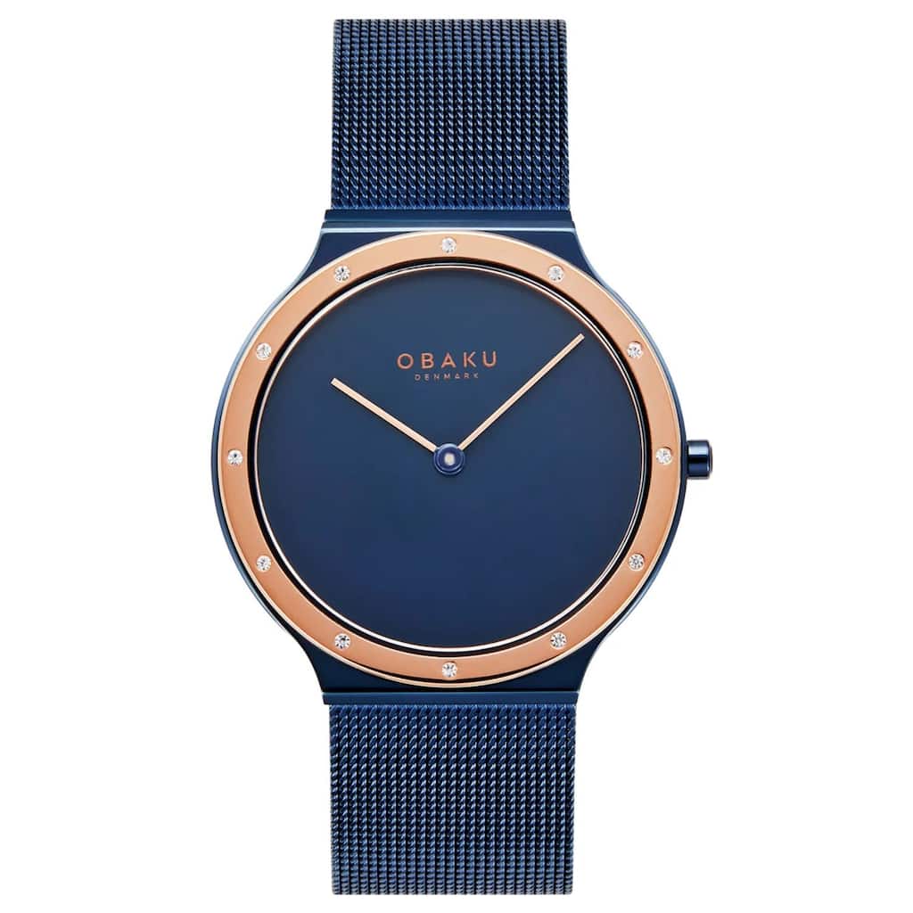 Obaku Women's Note Lille Blue Dial Watch - V285LESLML - One Size