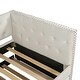 preview thumbnail 12 of 37, Twin Size Tufted Upholstered Daybed with Trundle, Velvet Sofabed with Rivet Design, No Box-spring Needed