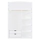 preview thumbnail 15 of 38, Twin Size Loft Bed Kids Bed with Desk, Wardrobes, 4 Drawers and 4 Shelves,Left-Side Storage and Drawers