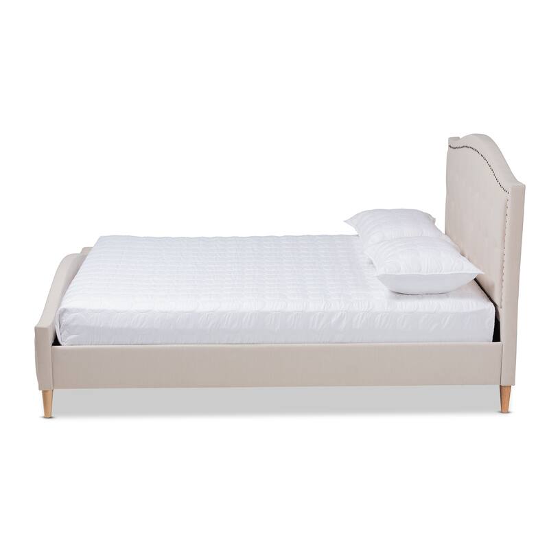 Contemporary Fabric Platform Bed