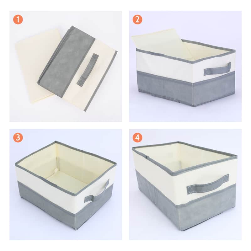 Fabric Storage Cube with Handles, 1 Pack Collapsible Storage Bin Basket for Shelves Closet Organizing Clothes