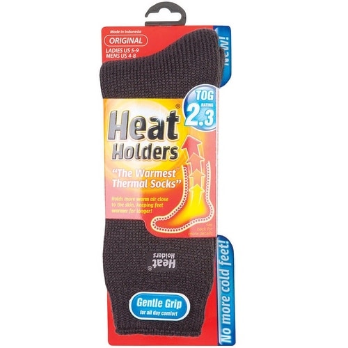 Heat Holders LHHORGCHA Ladies Thermal Socks, Gray