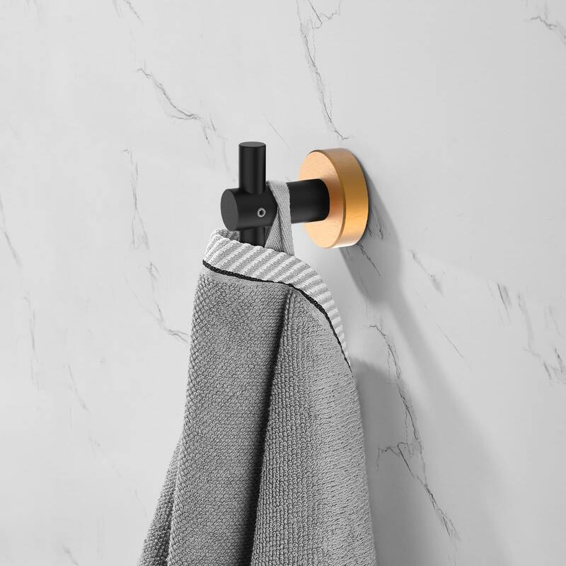 6 Piece Bathroom Hardware Set Wall Mount Adjustable Towel Bar, Hand Towel Ring, Toilet Paper Holder Towel Robe Hook Modern Sets