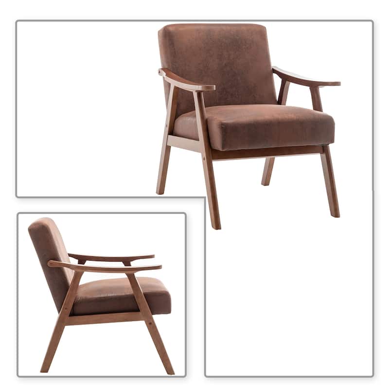 Vintage Classic Upholstered Accent Armchair