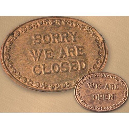 Sign CLOSEDOPEN Cast Iron