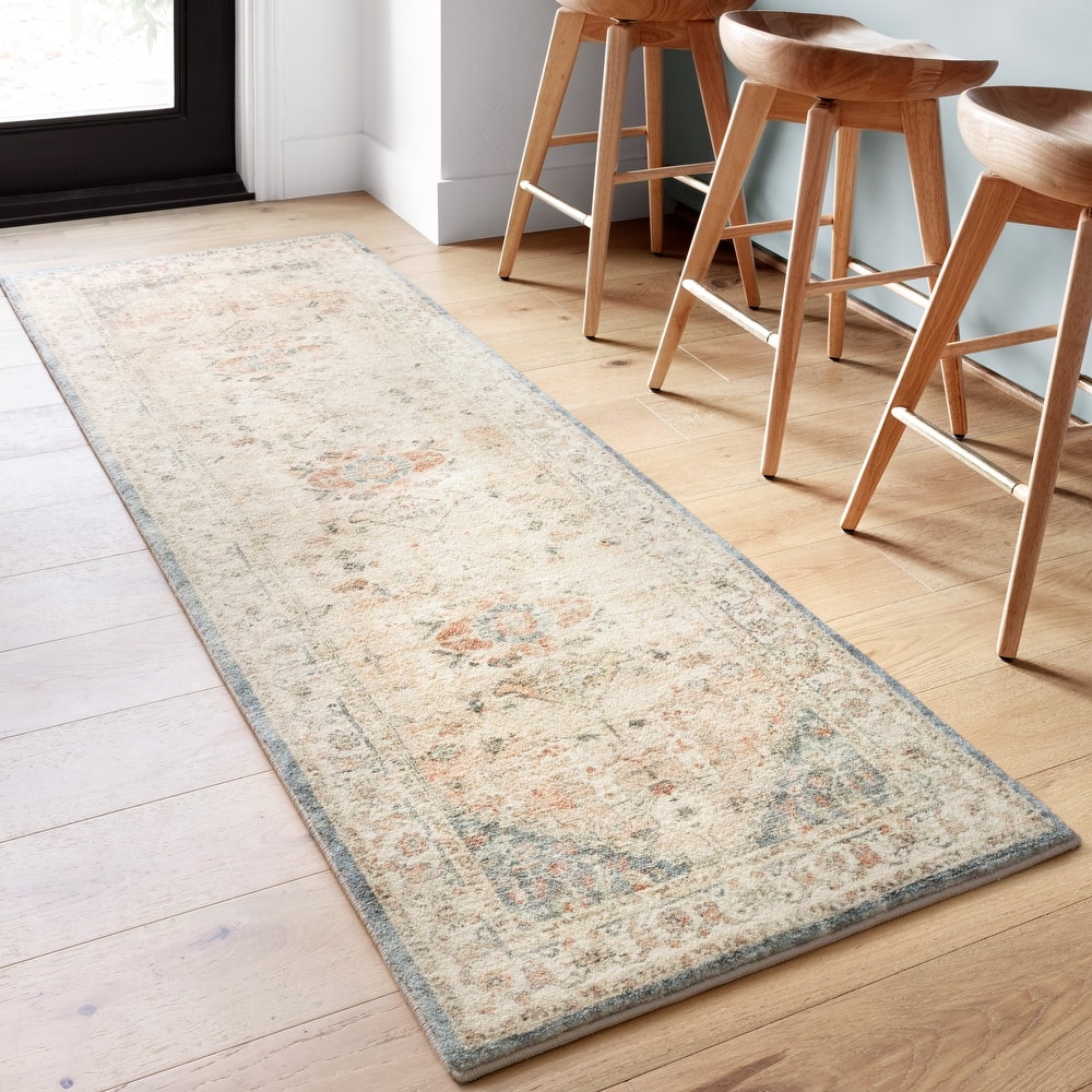 Alexander Home Juliet Ultra-soft Distressed Framed Persian Rug