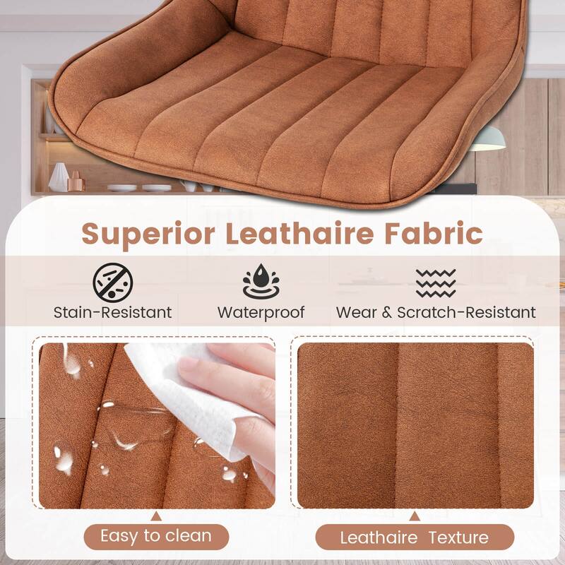 Gymax 4 PCS Dining Chair Upholstered Leisure Chairs w/ Metal Legs