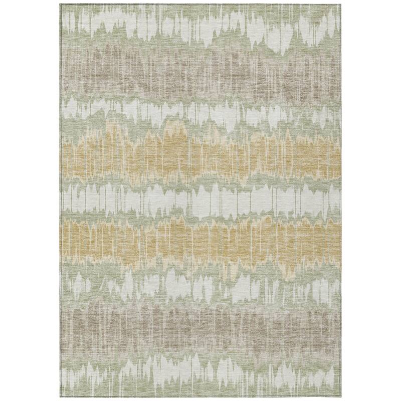 Machine Washable Indoor/ Outdoor Chantille Abstract Ombre Rug