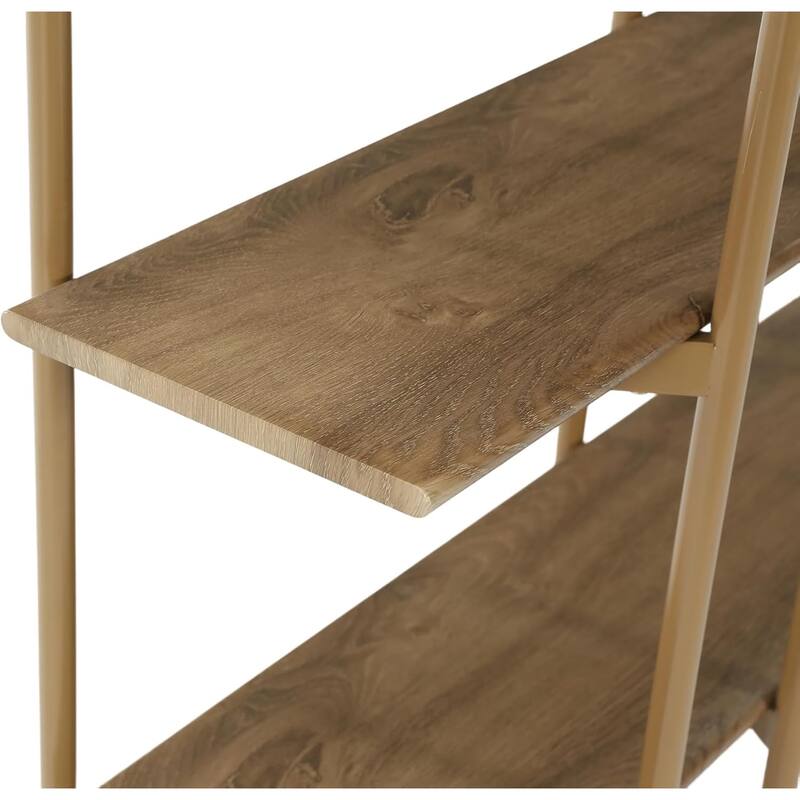 6-Tier Bookshelf, 55.1" W x 70.9" H Bookcase with Metal Frame