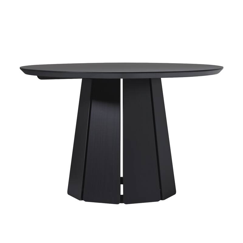 Middlebrook Designs 48 inch Round Solid Wood Pedestal Dining Table