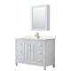 Option White, Chrome Trim, Carrara Cultured Marble Top
