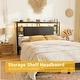 preview thumbnail 12 of 82, Headboards with Storage Shelves, Head Board with Power Outlet and LED Light for Bed Frame
