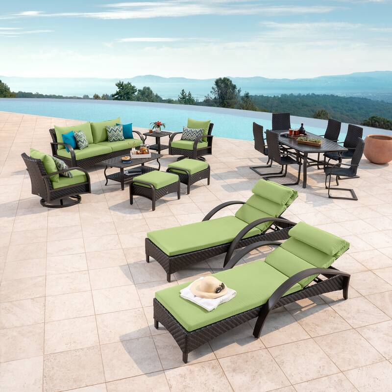 Barcelo 16 Piece Sunbrella Outdoor Patio Estate Collection