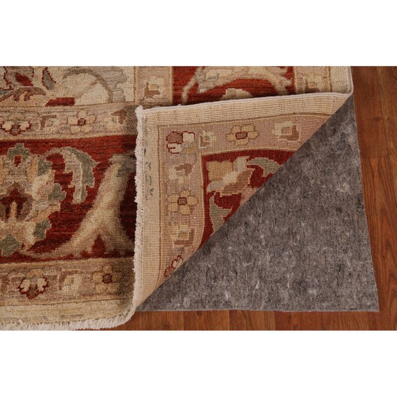 All-Over Floral Chobi Peshawar Rug Hand-Knotted Wool Carpet - 9'0"x 11'9"
