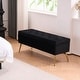 preview thumbnail 25 of 72, Velvet/Leather Storage Bench for Bedroom,End of Bed Bench for King Size Bed, Modern Upholstered Long Ottoman Bench for Entryway