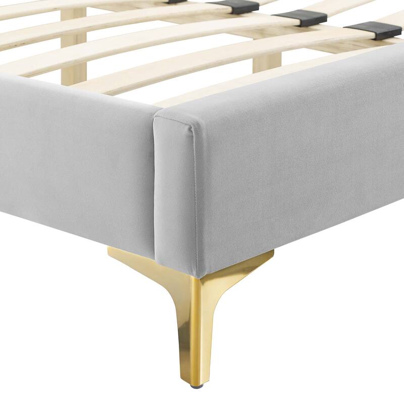 Gwyneth Tufted Performance Velvet Full Platform Bed