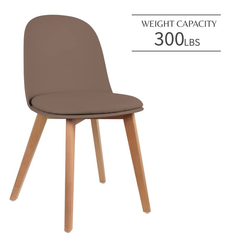 Set of 2 Modern Plastic Side Chairs with Wire Chrome Legs Ergonomic Dining Chairs for Kitchen, Dining Room, Office & Living Room