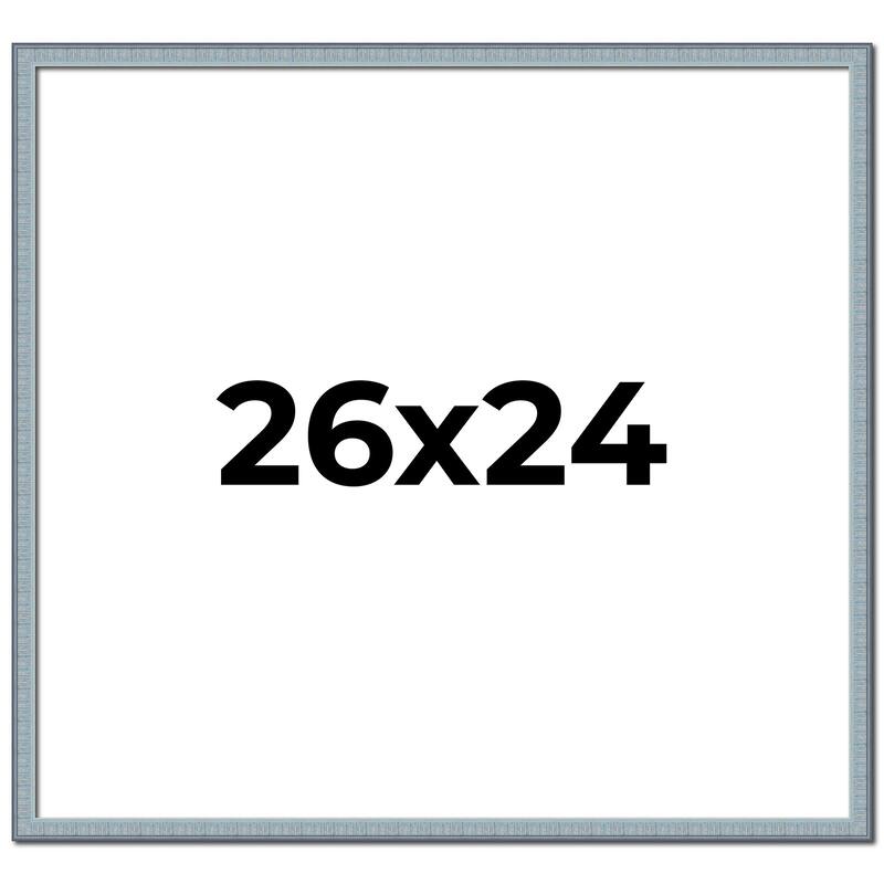 26x24 Frame Rustic Sky Blue Solid Wood Picture Frame | 0.75 Inch