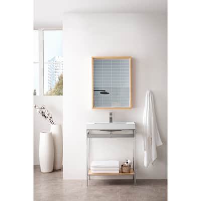James Martin Vanities Milan 23.6" Rectangular Cube Mirror