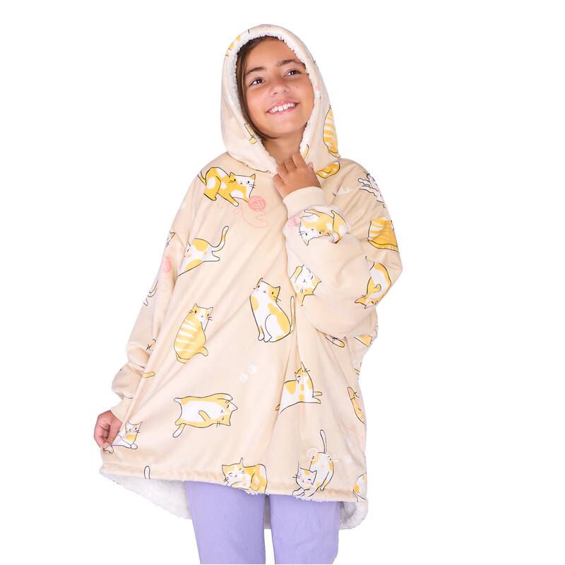 Bare Homey B-Cozy Oversized Sherpa Wearable Blanket