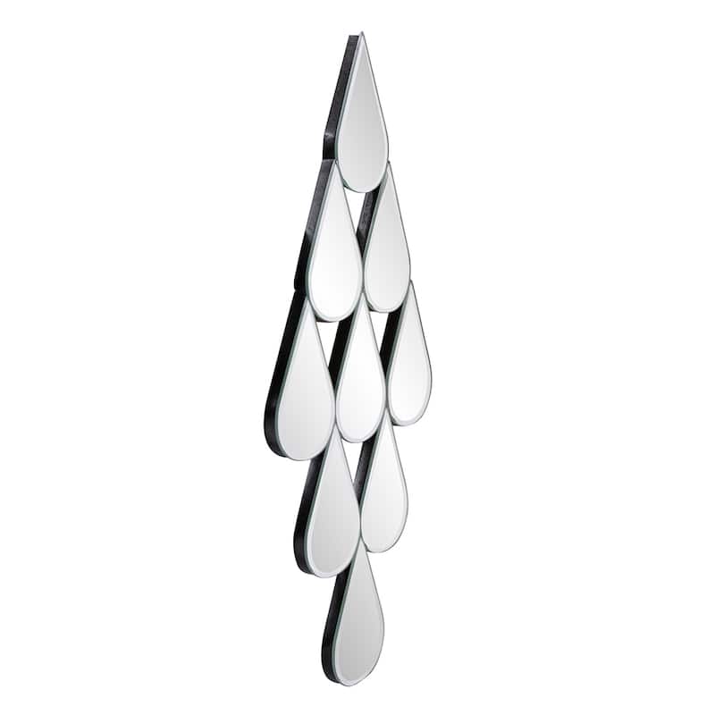 Allan Andrews Frameless Teardrop Diamond Accent Wall Mirror - 24.75"H x 12"W