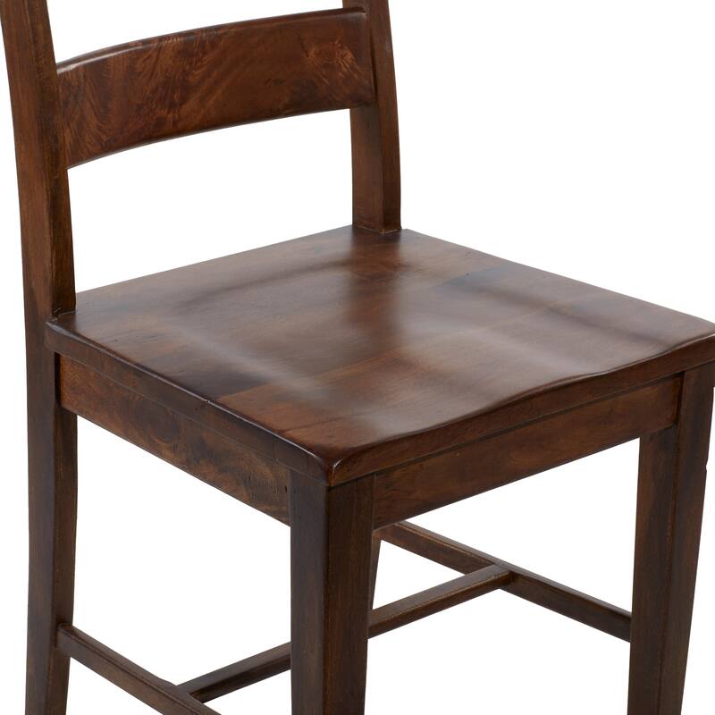 Brown Mango Wood Ladder Back Dining Chair (Set of 2)