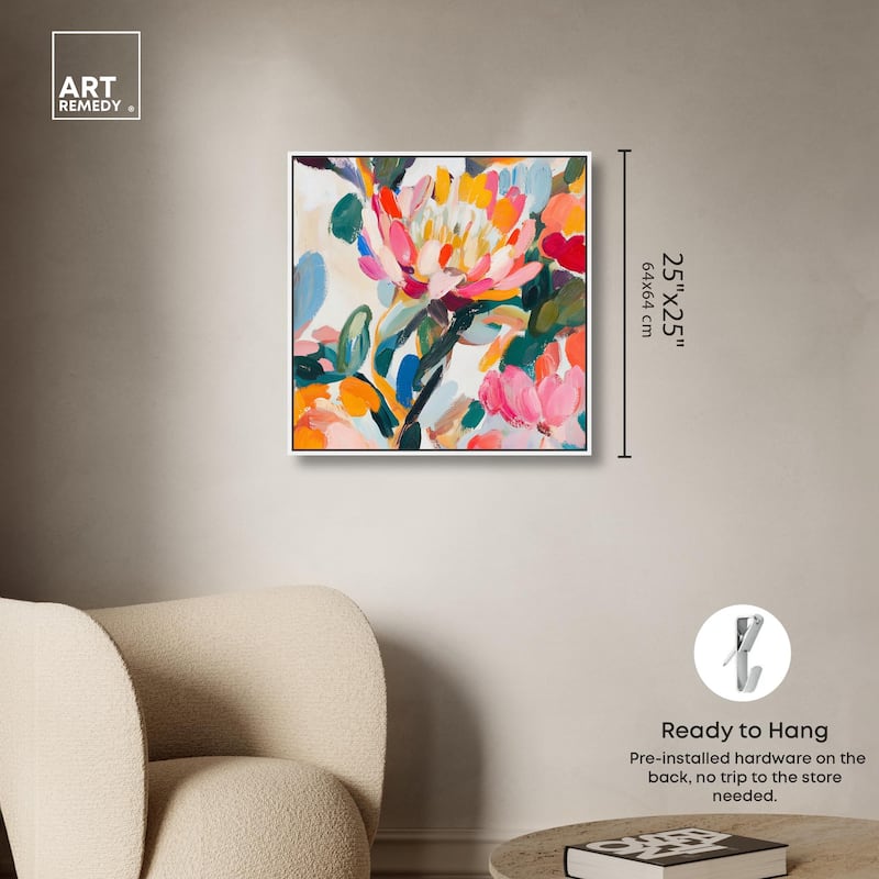 Lively Flora I Canvas by Art Remedy