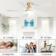 preview thumbnail 8 of 67, 52"/66" Inch Ceiling Fan with Light,APP and Remote Control, Low Profile,Smart Optional