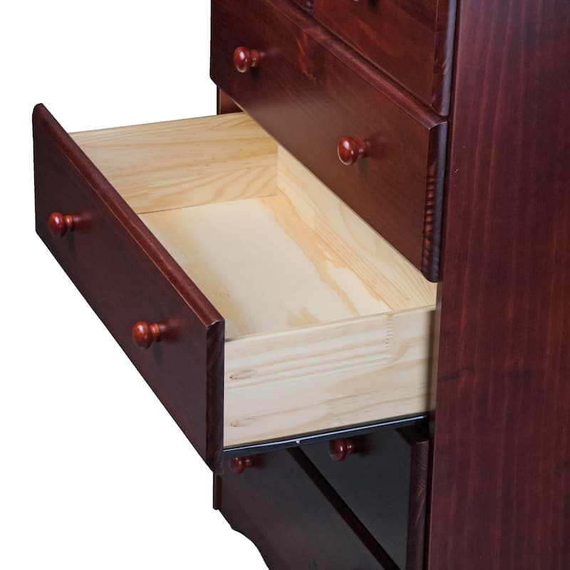 Palace Imports Solid Wood 6-Drawer Chest with Metal or Wooden Knobs