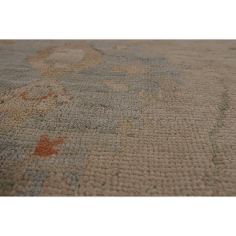 Vegetable Dye Oushak Oriental Area Rug Handmade Wool Carpet - 6'0"x 8'7"