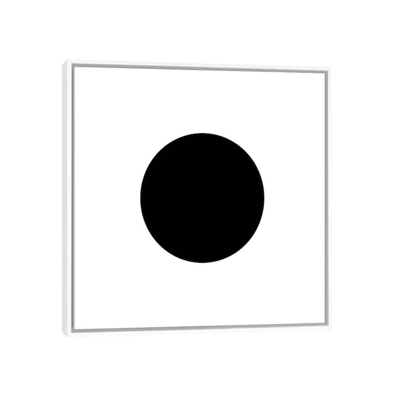 iCanvas "Black Circle" by Art Mirano Framed Canvas Print - White - 18x18