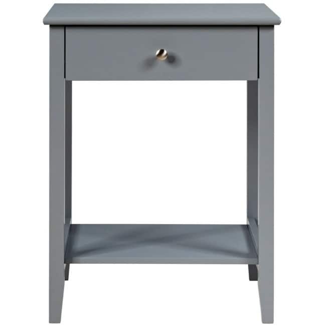 Wooden Nightstand End Table Storage Display