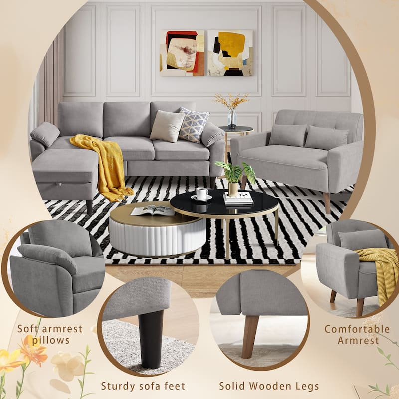 3 Piece Living Room Sets