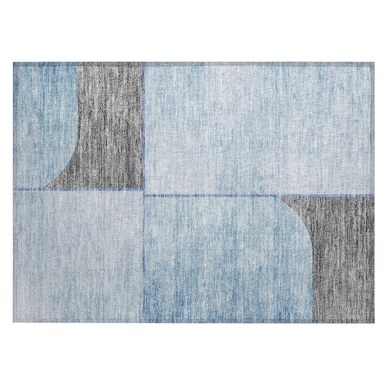 Machine Washable Indoor/ Outdoor Chantille Simple Modern Rug