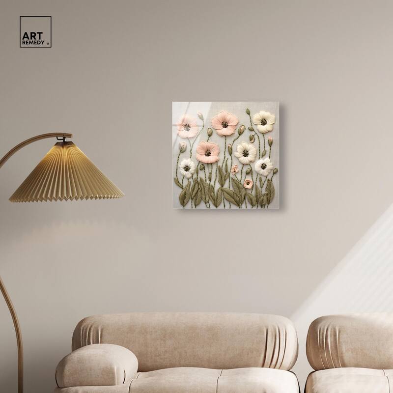 Stitched Serenity I Acrylic by Art Remedy, Ready to Hang