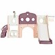 preview thumbnail 9 of 37, 7-in-1 Toddler Slide Set - Spaceship Playset with Slide, Arch Tunnel, Basketball Hoop, and Toy Storage