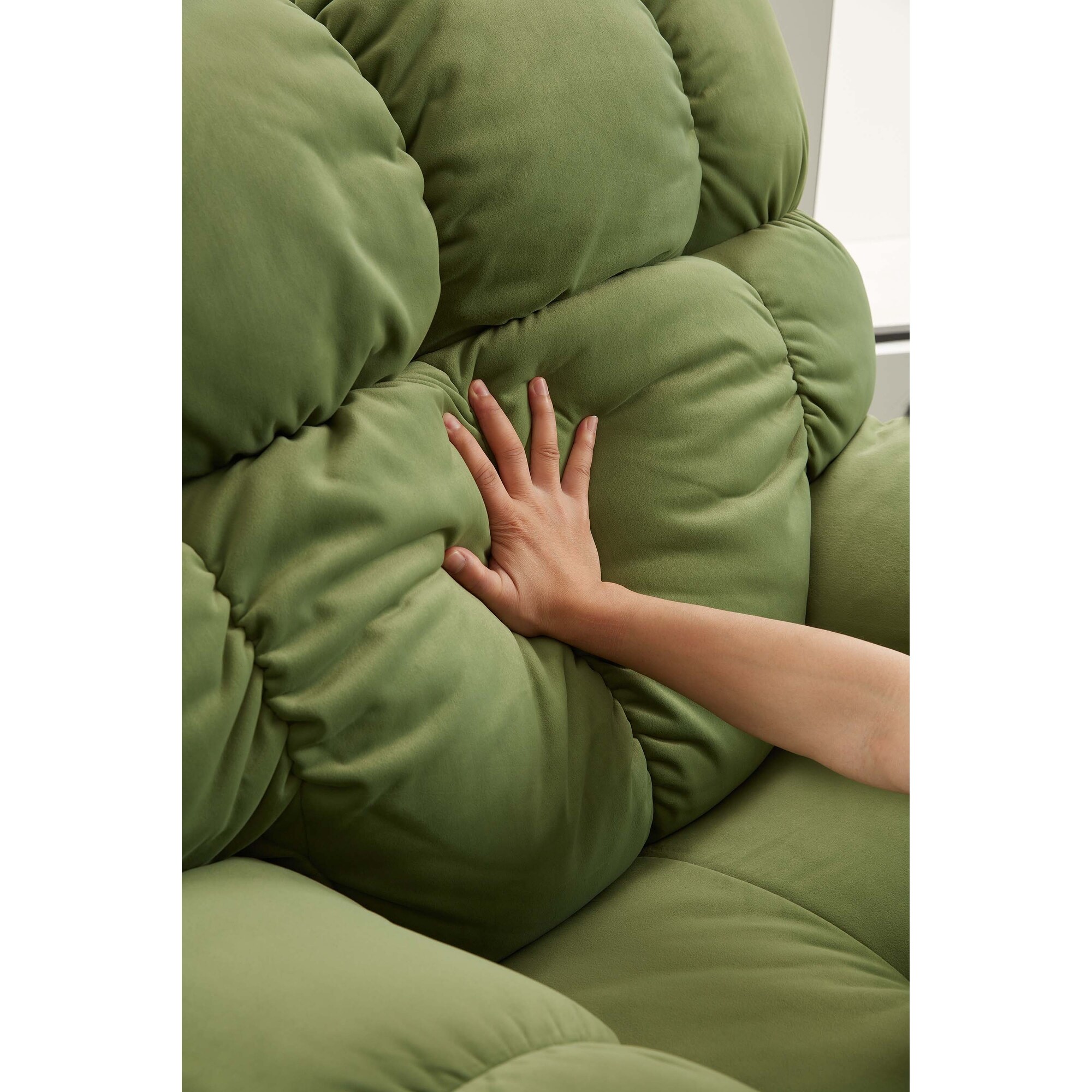 Lime Green Oversized Ergonomic 360° Swivel Manual Recliner with