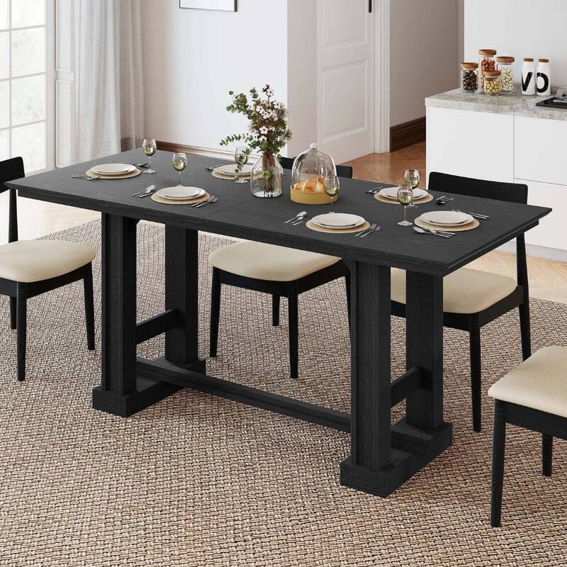 Moasis 70" Farmhouse Dining Table for 6-10 People