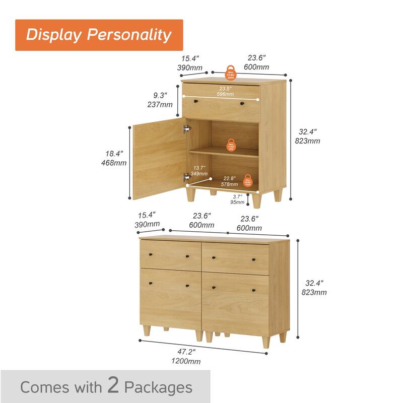 Sideboard Buffet Cabinet with Drawer and Door for Kitchen, Dining Room