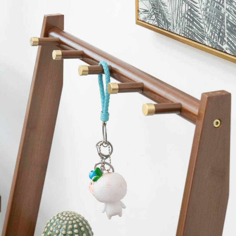 Bamboo Hall Tree with Bench and Shoe Storage