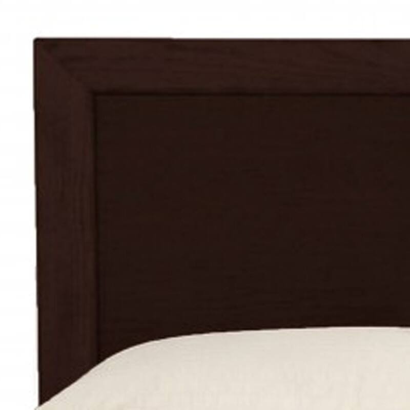 HomeRoots Espresso Solid and Manufactured Wood Queen Bed Frame