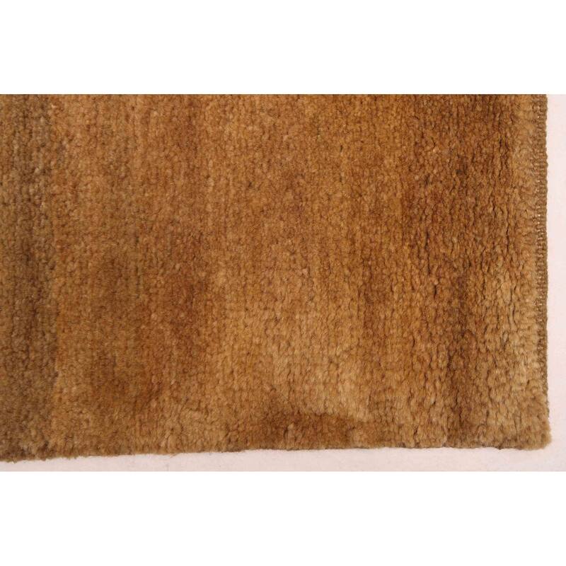 ECARPETGALLERY Hand-knotted Pak Finest Gabbeh Light Brown Wool Rug - 4'8 x 6'7