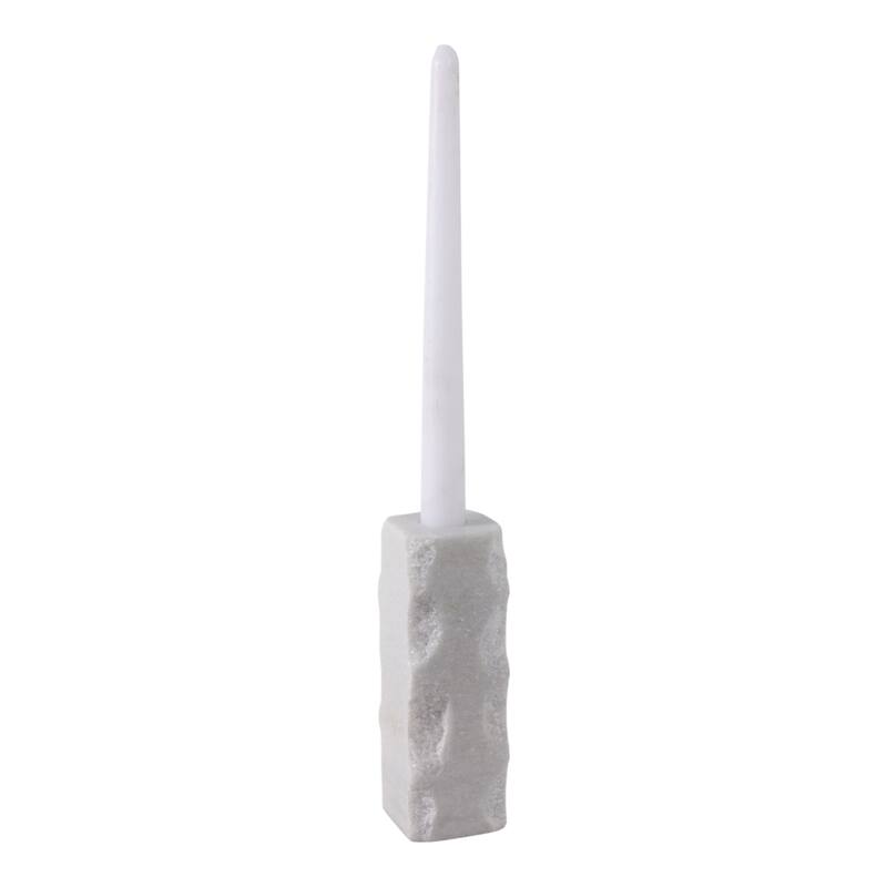 Marble Stone Candle Holder Cylindrical Taper Sleek Sculptural Design