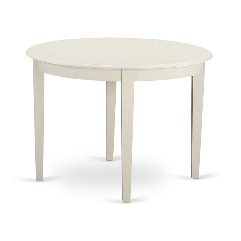 HomeStock 5-Pc Buttermilk and Cherry Solid Wood Top - Round Dining Room Set - Seats 4