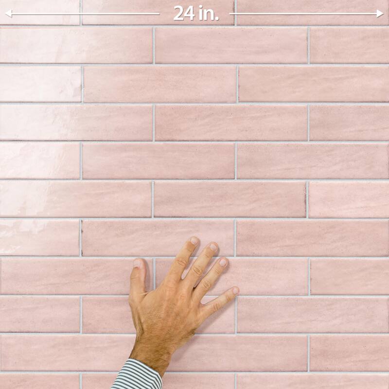 Merola Tile Tribeca Studio Tea Rose 2-3/8" x 9-5/8" Porcelain Wall Tile