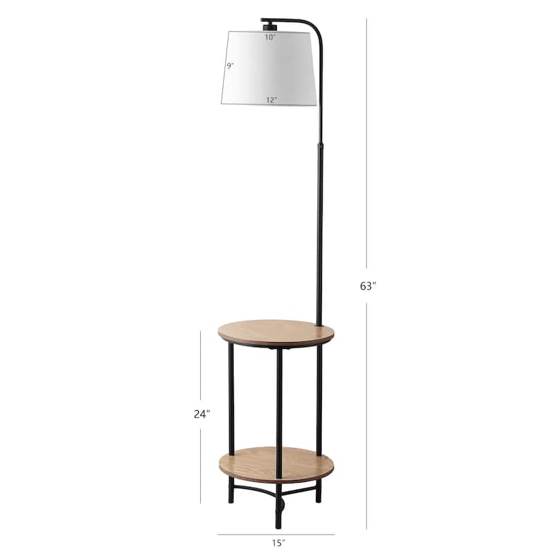 SAFAVIEH Lighting Henley 63-inch LED 2-shelf Floor Lamp - 15" W x 15" L x 63" H