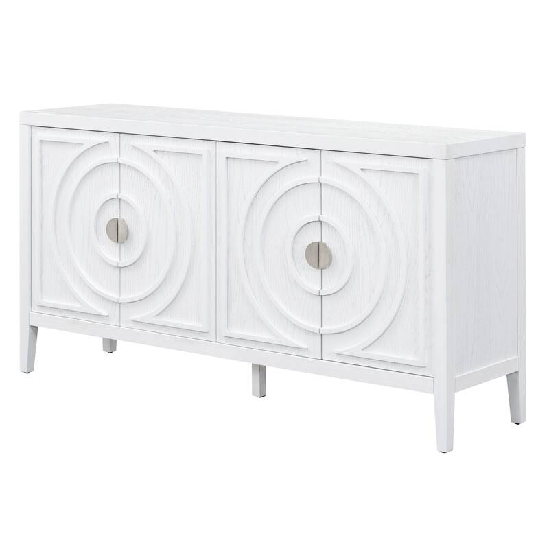 Retro Sideboard door with Circular Groove Design cabinets