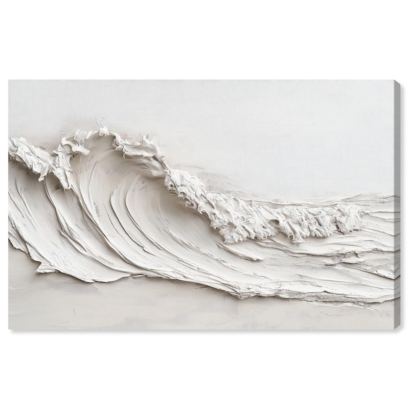 Wave on White Canvas by Art Remedy, Gallery Wrapped - 30" x 20"